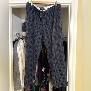 Banana Republic Dark Blue Patterned Trousers
